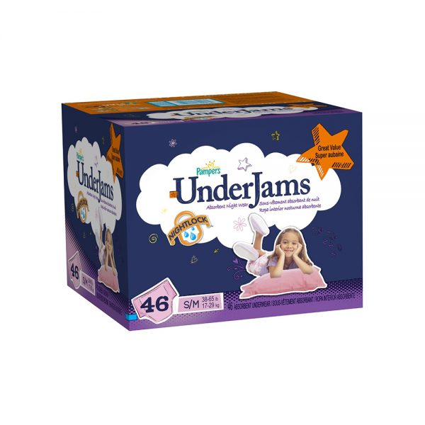 Pampers UnderJams Girls Size 7 (S/M) Jumbo Pack 17 Count, Diapers &  Training Pants